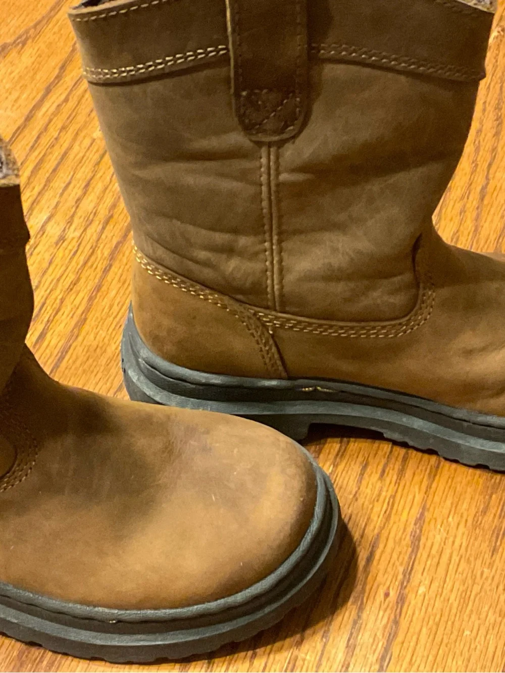 Georgia Boot Kids Tan/Brown Leather Pull-On Work Boot